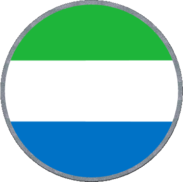 Round Sierra Leone Africa Flags 