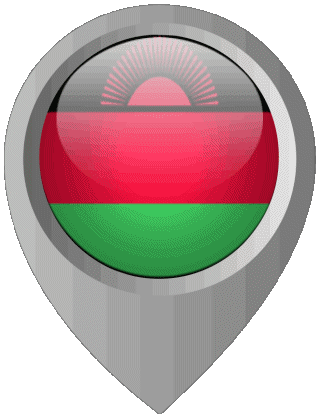 Standort-Pin Malawi Afrika Fahnen 