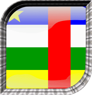 Quadrato Centrafrique Africa Bandiere 
