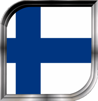 Square Finland Europe Flags 