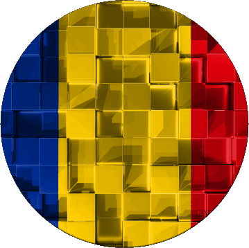 Tondo Romania Europa Bandiere 