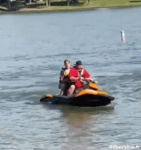Falls - Fail Jet Ski Transport Humor -  Fun 