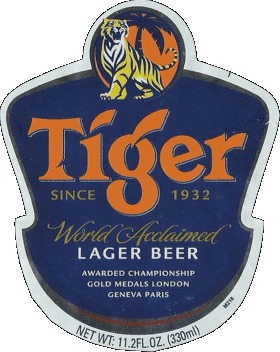 Tiger Singapur Cervezas Bebidas 
