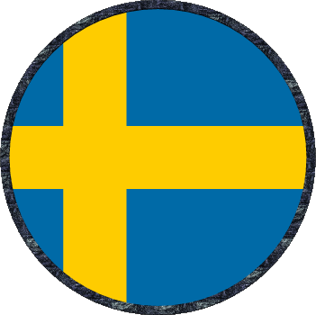 Round Sweden Europe Flags 