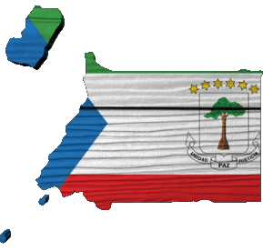 Map Equatorial Guinea Africa Flags 