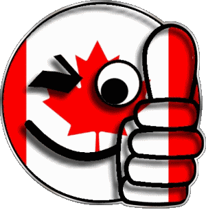 Smiley - OK Kanada Amerika Fahnen 