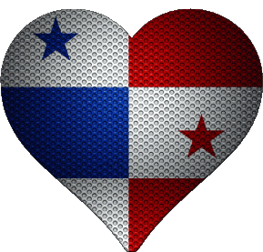 Herz Panama Amerika Fahnen 