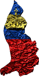 Carta Geografica Liechtenstein Europa Bandiere 