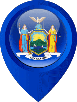 Epingle de Localisation New York U.S.A - Etats Amériques Drapeaux 