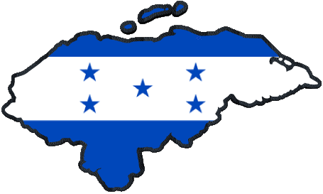 Map Honduras America Flags 