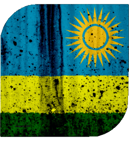 Square Rwanda Africa Flags 