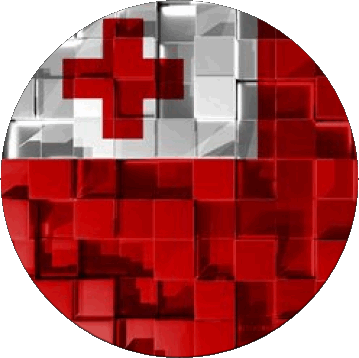 Runde Tonga Ozeanien Fahnen 