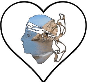 Coeur Corse Régions France Drapeaux 