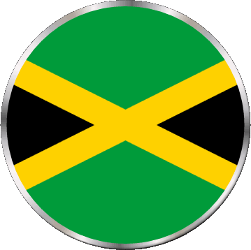 Round Jamaica America Flags 