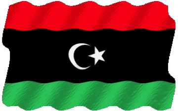 Welligkeit Libyen Afrika Fahnen 