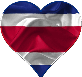 Corazón Costa Rica América Banderas 