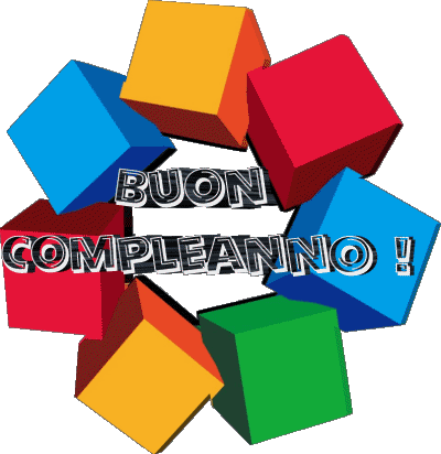 004 Transparent Background Astratto - Geometrico Buon Compleanno Italian Messages 