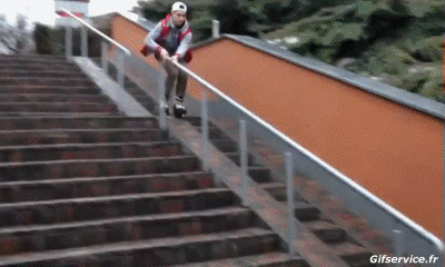 Gamelle Fail Roller Skate Sports Humor -  Fun 