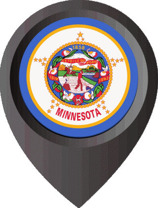 Marcador de ubicación Minnesota U.S.A - Estados América Banderas 