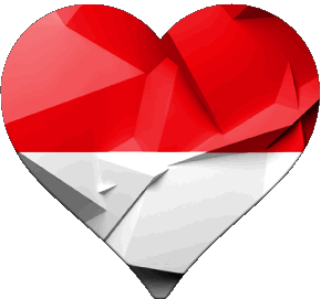 Coeur Monaco Europe Drapeaux 