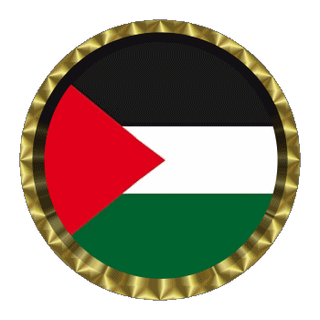 Rund - Ringe Palästina Asien Fahnen 