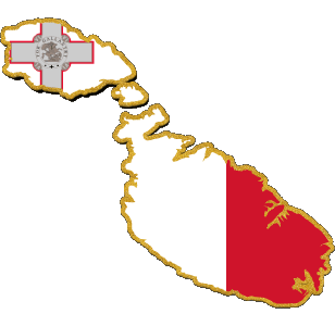 Mapa Malta Europa Banderas 