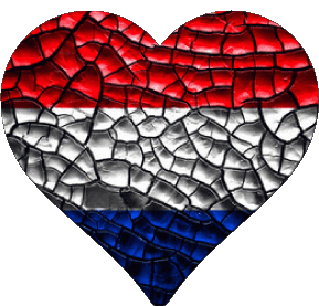 Heart Netherlands Europe Flags 