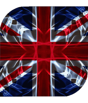 Square UK Europe Flags 