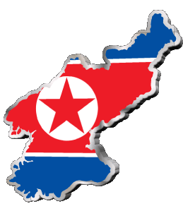 Vario Corea del Nord Asia Bandiere 