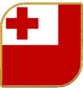 Quadrato Tonga Oceania Bandiere 