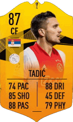 Dusan Tadic Serbie F I F A - Joueurs Cartes Jeux Vidéo Multi Média 