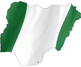Mapa Nigeria África Banderas 