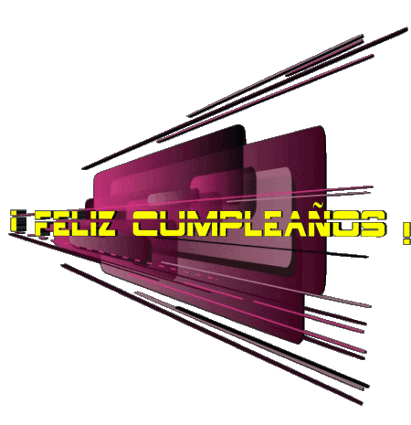 020 Fond Transparent Abstracto - Geométrico Feliz Cumpleaños Espagnol Messages 