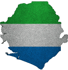 Mapa Sierra Leone África Banderas 