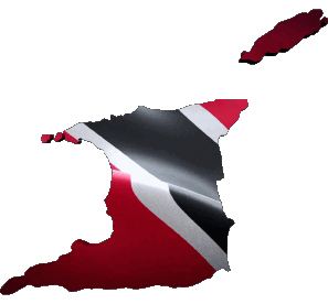 Carta Geografica Trinité et Tobago America Bandiere 
