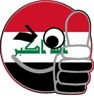 Smiley - OK Iraq Asie Drapeaux 