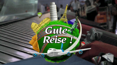 004 Fond Animé Gute Reise Allemand Messages 