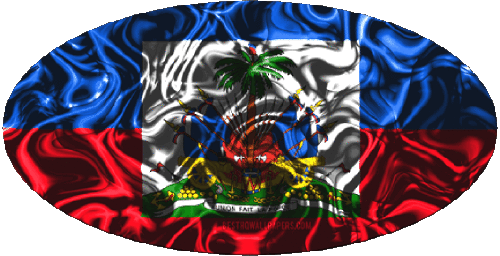 Ovale Haiti America Bandiere 
