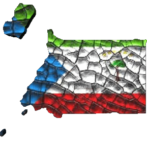 Mapa Guinea Ecuatorial África Banderas 