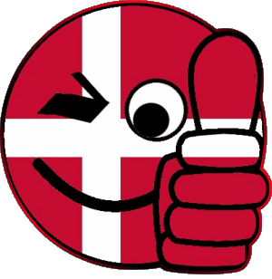 Smiley-01 Dänemark Europa Fahnen 