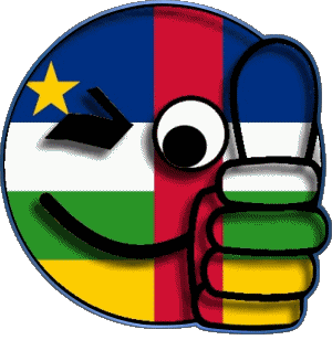 Smiley - OK Centrafrique Afrika Fahnen 