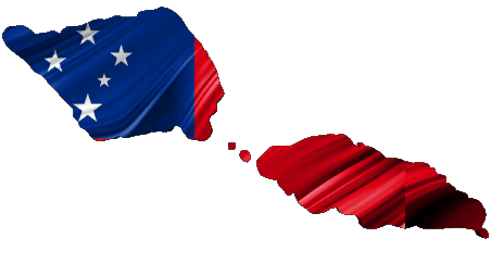 Map Samoa Oceania Flags 