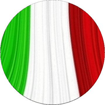 Round National Italy Europe Flags 