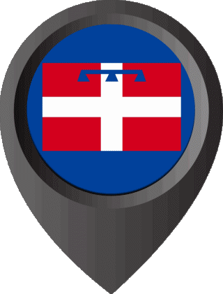 Location Pin Piemonte Italy Europe Flags 