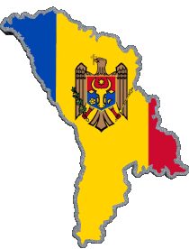 Map Moldova Europe Flags 