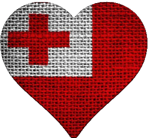 Cuore Tonga Oceania Bandiere 