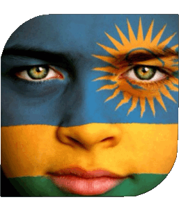 Square Rwanda Africa Flags 