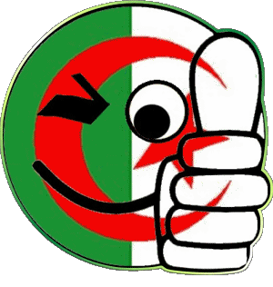 Smiley - Ok Algérie Afrique Drapeaux 