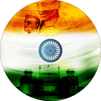 Runde Indien Asien Fahnen 