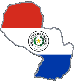 Carte Paraguay Amériques Drapeaux 